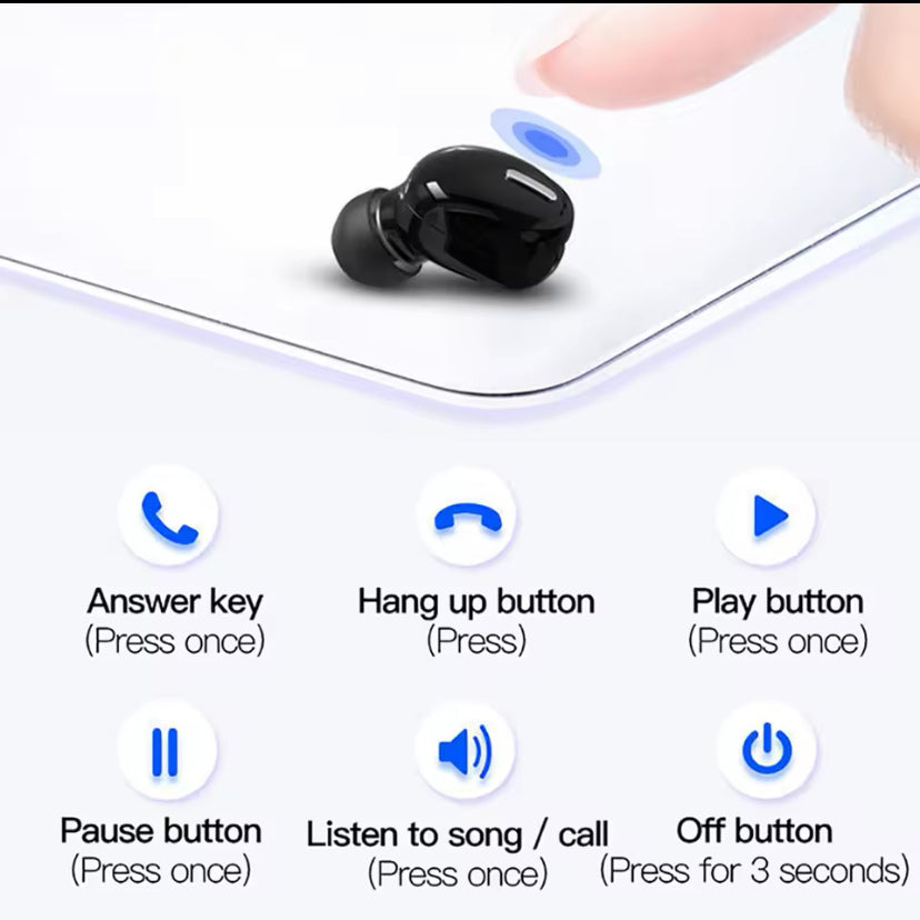 Mini auricular Bluetooth inalámbrico, diseño único en la oreja